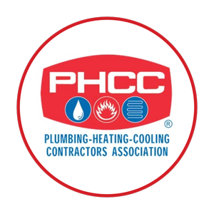 PHCC Plumbing Heating Cooling Contractors Association logo – TBros is a proud member
