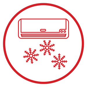 Clip art illustration of an air conditioning unit representing cooling services